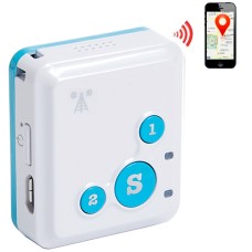 V18 Real Time GSM Mini Tracker GPRS Tracking SOS Communicator(Blue)