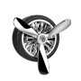 Universal Car Air Vent Clamp Wheel Shaped Perfume Fragrance Diffuser Air Freshener(Silver)