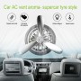 Universal Car Air Vent Clamp Wheel Shaped Perfume Fragrance Diffuser Air Freshener(Silver)