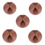 5 PCS Single Cable Clips, Cable Management System and Cord Organizer Solution(Brown)