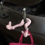 Universal Car Seat Back Bag Hanger Holder Auto Headrest Luggage Hook (Pink)