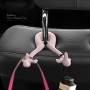 Universal Car Seat Back Bag Hanger Holder Auto Headrest Luggage Hook (Pink)