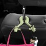 Universal Car Seat Back Bag Hanger Holder Auto Headrest Luggage Hook (Green)