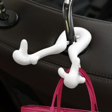 Universal Car Seat Back Bag Hanger Holder Auto Headrest Luggage Hook (White)