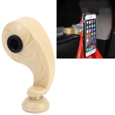 2 in 1 Vehicle Back Seat Hanger Hook Mobile Phone Magnetic Holder(Khaki)