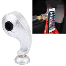 2 in 1 Vehicle Back Seat Hanger Hook Mobile Phone Magnetic Holder(Silver)
