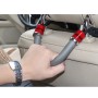 Car Seat Headrest Soft Safety Handle Holder Hanger with Hooks(Red)