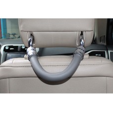 Car Seat Headrest Soft Safety Handle Holder Hanger with Hooks(Silver)