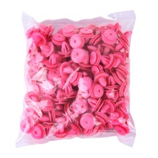 100 PCS Hole Plastic Rivets Fastener Push Clips(Pink)