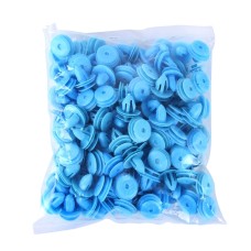 100 PCS Hole Plastic Rivets Fastener Push Clips(Blue)