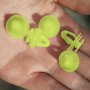 100 PCS Hole Plastic Rivets Fastener Push Clips(Light Green)