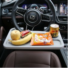 Multi-function Car Steering Wheel Computer Card Table Box Car Tray Desktop Computer Desk Car Laptop Table Dining Table Shelf Desk Auto Accessories(Grey)