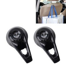 2 PCS Universal Car Seat Back Bag Hanger Holder Auto Headrest Luggage Hook(Black)