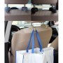 2 PCS Universal Car Seat Back Bag Hanger Holder Auto Headrest Luggage Hook(Beige)