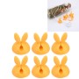 6 PCS CC-941 Rabbit Shape Single Hole Cable Clips Holder, Cable Management System and Cord Organizer Solution(Yellow)