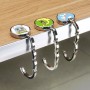 5 PCS Round Folding Hook Bag Hanger, Length:10.1cm, Random Color Delivery