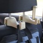 Easy Install Universal Car Headrest Hook Max 5kg Vehicle Back Seat Hanger with Phone Holder(Beige)