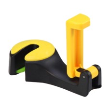 Легкая установка Универсальный автомобильный подголовник Max 5 кг вешалка для задних сиденья с держателем телефона (желтый)
