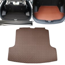Мадочный коврик для автомобильного ствола задний коврик из углеродного волокна для Nissan Teana 2019 (темно -коричневый)