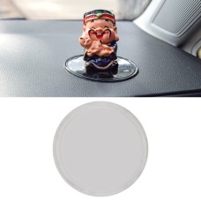 Автомобильный круглый мягкий мягкий резиновый приборной панель антикафтовой коврик для телефона/ GPS/ MP4/ MP3, диаметр: 8 см (прозрачный)