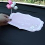2 PCS Car Interior Decoration Anti-slip Mat PVC Soft Rubber Coaster Placemat(Fun Black)