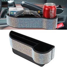 Car Seat Crevice Storage Box with Interval Cup Drink Holder Auto Gap Pocket Stowing Tidying for Phone Pad Card Coin Case Accessories(Silver)
