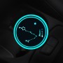 2 PCS Car Constellation Series AcrylicColorful USB Charger Water Cup Groove LED Atmosphere Light(Pisces)