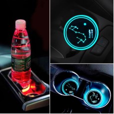 2 PCS Car Constellation Series AcrylicColorful USB Charger Water Cup Groove LED Atmosphere Light(Scorpio)