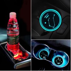 2 PCS Car Constellation Series AcrylicColorful USB Charger Water Cup Groove LED Atmosphere Light(Libra)