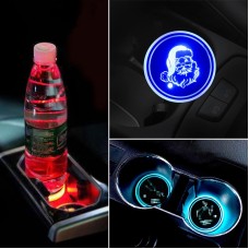 Car AcrylicColorful USB Charger Water Cup Groove LED Atmosphere Light(Santa Claus)