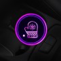 Car AcrylicColorful USB Charger Water Cup Groove LED Atmosphere Light(Glove)