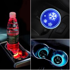 Автомобильный акрилицикколевый USB -зарядный зарядной чашка для водяной чашки для светодиодной атмосферы (снежинка)