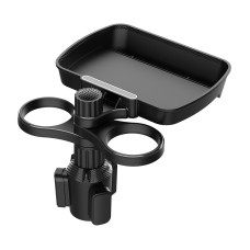 B05 Car Drink Water Cup Holder 360 Degree Rotating Dinner Plate(Black)