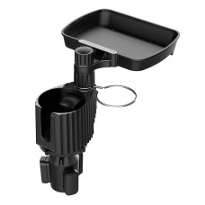 A09 Car Drink Water Cup Holder 360 Degree Rotating Dinner Plate(Black)