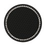 5 PCS Car Universal Diamond Honeycomb Water Coaster Car Anti-Slip Mat(Black White Diamond)