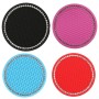 5 PCS Car Universal Diamond Honeycomb Water Coaster Car Anti-Slip Mat(Black White Diamond)