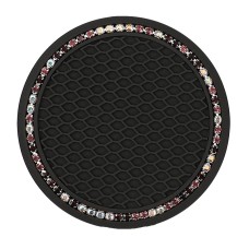 5 PCS Car Universal Diamond Honeycomb Water Coaster Car Anti-Slip Mat(Black Purple Diamond)