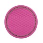 5 PCS Car Universal Diamond Honeycomb Water Coaster Car Anti-Slip Mat(Rose Red and White Diamonds)