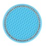 5 PCS Car Universal Diamond Honeycomb Water Coaster Car Anti-Slip Mat(Blue White Diamond)