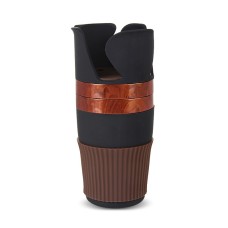 8744 Car Air Outlet Storage Water Cup Holder Mobile Phone Navigation Multi-function Storage Box(Mahogany)