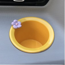 For WULING Hongguang MINIEV Interior Control Water Cup Slot, Size: Yellow Purple Flower