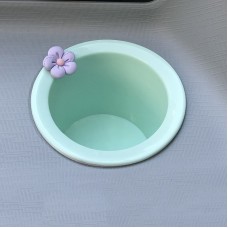 For WULING Hongguang MINIEV Interior Control Water Cup Slot, Size: Green Purple Flower