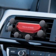 TikTok Car Deformed Clip-on Air Outlet Gravity Phone Bracket(Red)