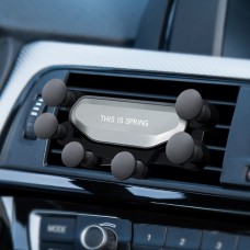 TikTok Car Deformed Clip-on Air Outlet Gravity Phone Bracket(Silver)