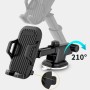 Multi-function Vehicle Navigation Frame Suction Cup Car Mount Phone Holder(Black)