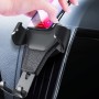 Litchi Texture Gravity Car Mount Phone Holder (Black)