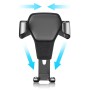 Litchi Texture Gravity Car Mount Phone Holder (Black)