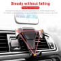 Litchi Texture Gravity Car Mount Phone Holder (Black)