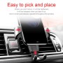 Litchi Texture Gravity Car Mount Phone Holder (Black)