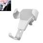 Litchi Texture Gravity Car Mount Phone Holder (White)